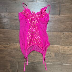 Dreamgirl Pink and Gold Lingerie Set